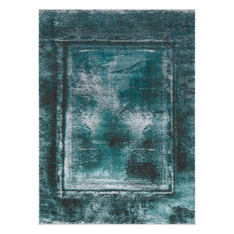 Dywan krótkowłosy WELLI VINTAGE kolor morski 140x190 hakano - RUG/LU/WELLI/VINTAGE/GREEN+ANTHRACITE/140x190