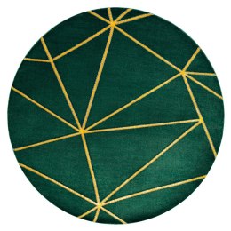 Dywan okrągły krótkowłosy ESTEMA GEOMETRIC  butelkowa zieleń r120 hakano - RUG/LU/ESTEMA/GEOMETRIC/BOTTLEGREEN+GOLD/R120
