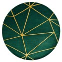 Dywan okrągły krótkowłosy ESTEMA GEOMETRIC kolor butelkowa zieleń r160 hakano - RUG/LU/ESTEMA/GEOMETRIC/BOTTLEGREEN+GOLD/R160