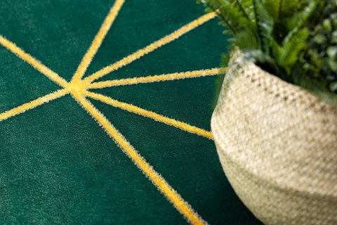 Dywan okrągły krótkowłosy ESTEMA GEOMETRIC kolor butelkowa zieleń r160 hakano - RUG/LU/ESTEMA/GEOMETRIC/BOTTLEGREEN+GOLD/R160