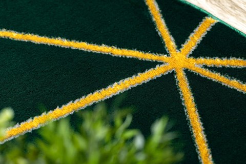 Dywan okrągły krótkowłosy ESTEMA GEOMETRIC kolor butelkowa zieleń r160 hakano - RUG/LU/ESTEMA/GEOMETRIC/BOTTLEGREEN+GOLD/R160