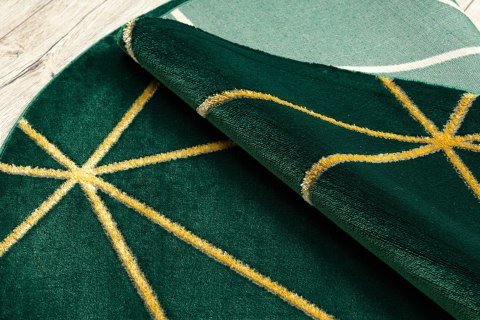 Dywan okrągły krótkowłosy ESTEMA GEOMETRIC kolor butelkowa zieleń r160 hakano - RUG/LU/ESTEMA/GEOMETRIC/BOTTLEGREEN+GOLD/R160