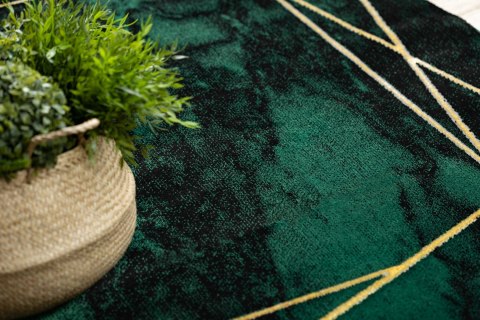 Dywan okrągły krótkowłosy ESTEMA MARBLE 2  butelkowa zieleń r120 hakano - RUG/LU/ESTEMA/MARBLE2/BOTTLEGREEN+GOLD/R120