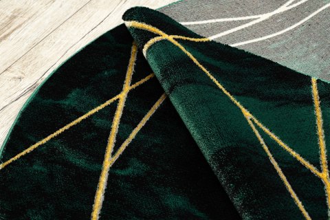 Dywan okrągły krótkowłosy ESTEMA MARBLE 2  butelkowa zieleń r120 hakano - RUG/LU/ESTEMA/MARBLE2/BOTTLEGREEN+GOLD/R120
