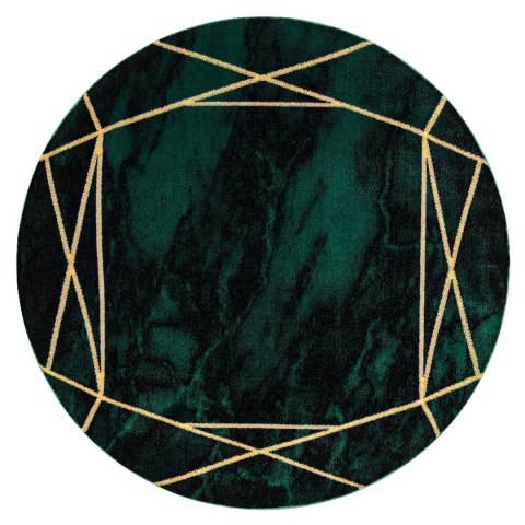 Dywan okrągły krótkowłosy ESTEMA MARBLE 2 kolor butelkowa zieleń r160 hakano - RUG/LU/ESTEMA/MARBLE2/BOTTLEGREEN+GOLD/R160