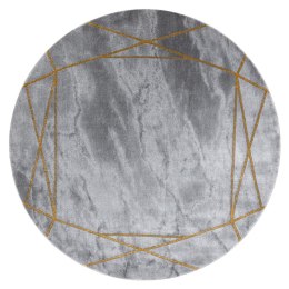 Dywan okrągły krótkowłosy ESTEMA MARBLE 2 kolor szary r160 hakano - RUG/LU/ESTEMA/MARBLE2/GREY+GOLD/R160