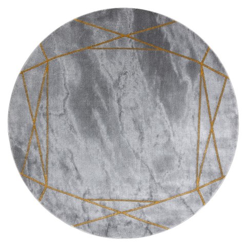 Dywan okrągły krótkowłosy ESTEMA MARBLE 2 kolor szary r160 hakano - RUG/LU/ESTEMA/MARBLE2/GREY+GOLD/R160
