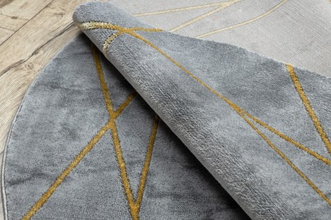 Dywan okrągły krótkowłosy ESTEMA MARBLE 2 kolor szary r160 hakano - RUG/LU/ESTEMA/MARBLE2/GREY+GOLD/R160