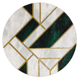 Dywan okrągły krótkowłosy ESTEMA MARBLE 3 kolor butelkowa zieleń r160 hakano - RUG/LU/ESTEMA/MARBLE3/BOTTLEGREEN+GOLD/R160