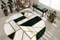 Dywan okrągły krótkowłosy ESTEMA MARBLE 3 kolor butelkowa zieleń r160 hakano - RUG/LU/ESTEMA/MARBLE3/BOTTLEGREEN+GOLD/R160