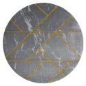 Dywan okrągły krótkowłosy ESTEMA MARBLEGEO kolor grafitowy r160 hakano - RUG/LU/ESTEMA/MARBLEGEO/GRAPHITE+GOLD/R160