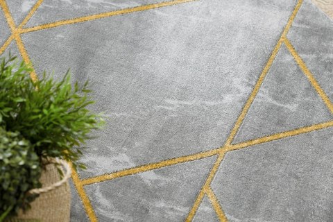 Dywan okrągły krótkowłosy ESTEMA MARBLEGEO kolor grafitowy r160 hakano - RUG/LU/ESTEMA/MARBLEGEO/GRAPHITE+GOLD/R160