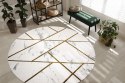 Dywan okrągły krótkowłosy ESTEMA MARBLEGEO kolor kremowy r160 hakano - RUG/LU/ESTEMA/MARBLEGEO/CREAM+GOLD/R160