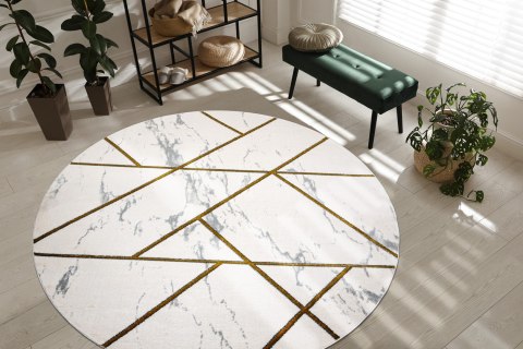 Dywan okrągły krótkowłosy ESTEMA MARBLEGEO kolor kremowy r160 hakano - RUG/LU/ESTEMA/MARBLEGEO/CREAM+GOLD/R160