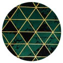 Dywan okrągły krótkowłosy ESTEMA MARBLETRIANGLES kolor butelkowa zieleń r160 hakano - RUG/LU/ESTEMA/MARBLETRIANGLES/BOTTLEGREEN+