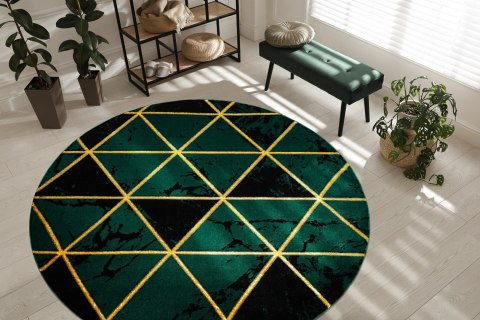 Dywan okrągły krótkowłosy ESTEMA MARBLETRIANGLES kolor butelkowa zieleń r160 hakano - RUG/LU/ESTEMA/MARBLETRIANGLES/BOTTLEGREEN+