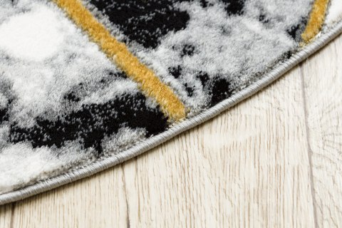 Dywan okrągły krótkowłosy ESTEMA MARBLETRIANGLES kolor czarny r160 hakano - RUG/LU/ESTEMA/MARBLETRIANGLES/BLACK+GOLD/R160