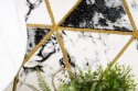 Dywan okrągły krótkowłosy ESTEMA MARBLETRIANGLES kolor czarny r160 hakano - RUG/LU/ESTEMA/MARBLETRIANGLES/BLACK+GOLD/R160