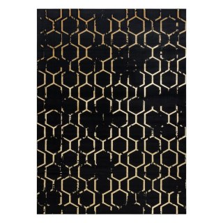 - RUG/LU/MOSSE/ARTDECO2/BLACK+GOLD/160x220