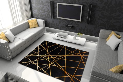 - RUG/LU/MOSSE/ARTDECO/BLACK+GOLD/140x190