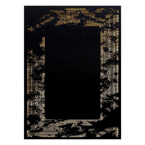 - RUG/LU/MOSSE/FRAME2/BLACK+GOLD/200x290