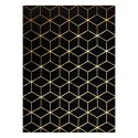 - RUG/LU/MOSSE/HEXAGON2/BLACK+GOLD/140x190