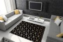- RUG/LU/MOSSE/HEXAGON2/BLACK+GOLD/140x190