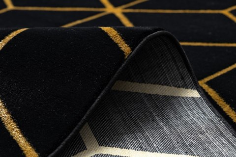- RUG/LU/MOSSE/HEXAGON2/BLACK+GOLD/140x190