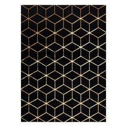 - RUG/LU/MOSSE/HEXAGON2/BLACK+GOLD/160x220