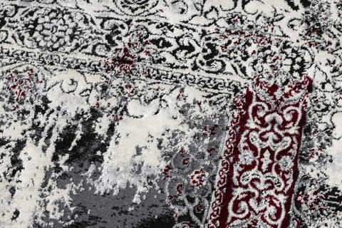 - RUG/LU/LEAN/ROSETTE/CREAM+RED/160x220