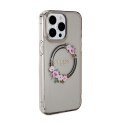 Guess IML Flowers Wreath MagSafe - Etui iPhone 15 Pro Max (czarny)