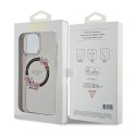 Guess IML Flowers Wreath MagSafe - Etui iPhone 15 Pro Max (czarny)