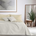 Narzuta AXEL  beżowy materiał mikrofibra 240x260 DecoKing - CHON/AXEL/BEIGE+WHITE/240X260