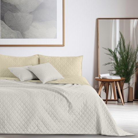 Narzuta AXEL  beżowy materiał mikrofibra 240x260 DecoKing - CHON/AXEL/BEIGE+WHITE/240X260
