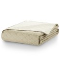 Narzuta AXEL  beżowy materiał mikrofibra 240x260 DecoKing - CHON/AXEL/BEIGE+WHITE/240X260