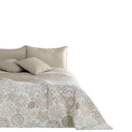 Narzuta ALHAMBRA  beżowy drukowany materiał mikrofibra 200x220 DecoKing - CHON/ALHAMBRA/BEI+WH/200x220