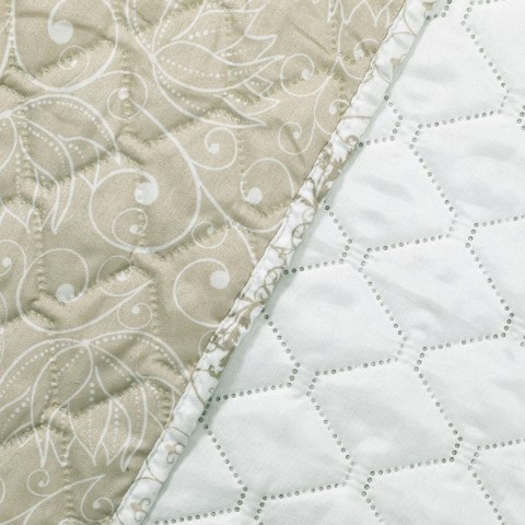 Narzuta ALHAMBRA  beżowy drukowany materiał mikrofibra 240x260 DecoKing - CHON/ALHAMBRA/BEI+WH/240x260