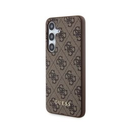 Guess 4G Metal Gold Logo - Etui Samsung Galaxy S24 (brązowy)