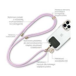 Guess CBDY Cord Nylon 4G Metal Charm - Uniwersalny pasek do telefonu (liliowy)