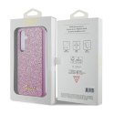 Guess Glitter Flakes Metal Logo Case - Etui Samsung Galaxy S24 (fioletowy)