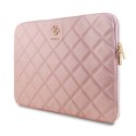 Guess Quilted 4G Sleeve - Etui na notebooka 15" / 16" (różowy)