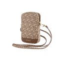 Guess Zip GCube Bottom Stripe - Torebka na telefon (brązowy)