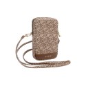 Guess Zip GCube Bottom Stripe - Torebka na telefon (brązowy)