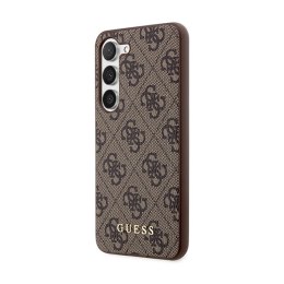 Guess 4G Metal Gold Logo - Etui Samsung Galaxy S24+ (brązowy)