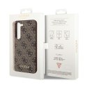 Guess 4G Metal Gold Logo - Etui Samsung Galaxy S24+ (brązowy)