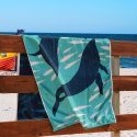 Ręcznik DOLPHIN kolor turkusowy gładki klasyczny styl klasyczny materiał przód welur, tył frotte 90x180 DecoKing - TOW/BEACH/DOL