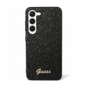 Guess Glitter Flakes Metal Logo Case - Etui Samsung Galaxy S24 (czarny)