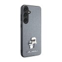 Karl Lagerfeld Saffiano Karl & Choupette Metal Pin - Etui Samsung Galaxy S24 (szary)