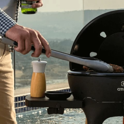 Szczypce BBQ ze stali nierdzewnej z antypoślizgowym uchwytem CADAC
