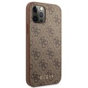 Guess 4G Metal Gold Logo - Etui iPhone 12 / iPhone 12 Pro (brązowy)